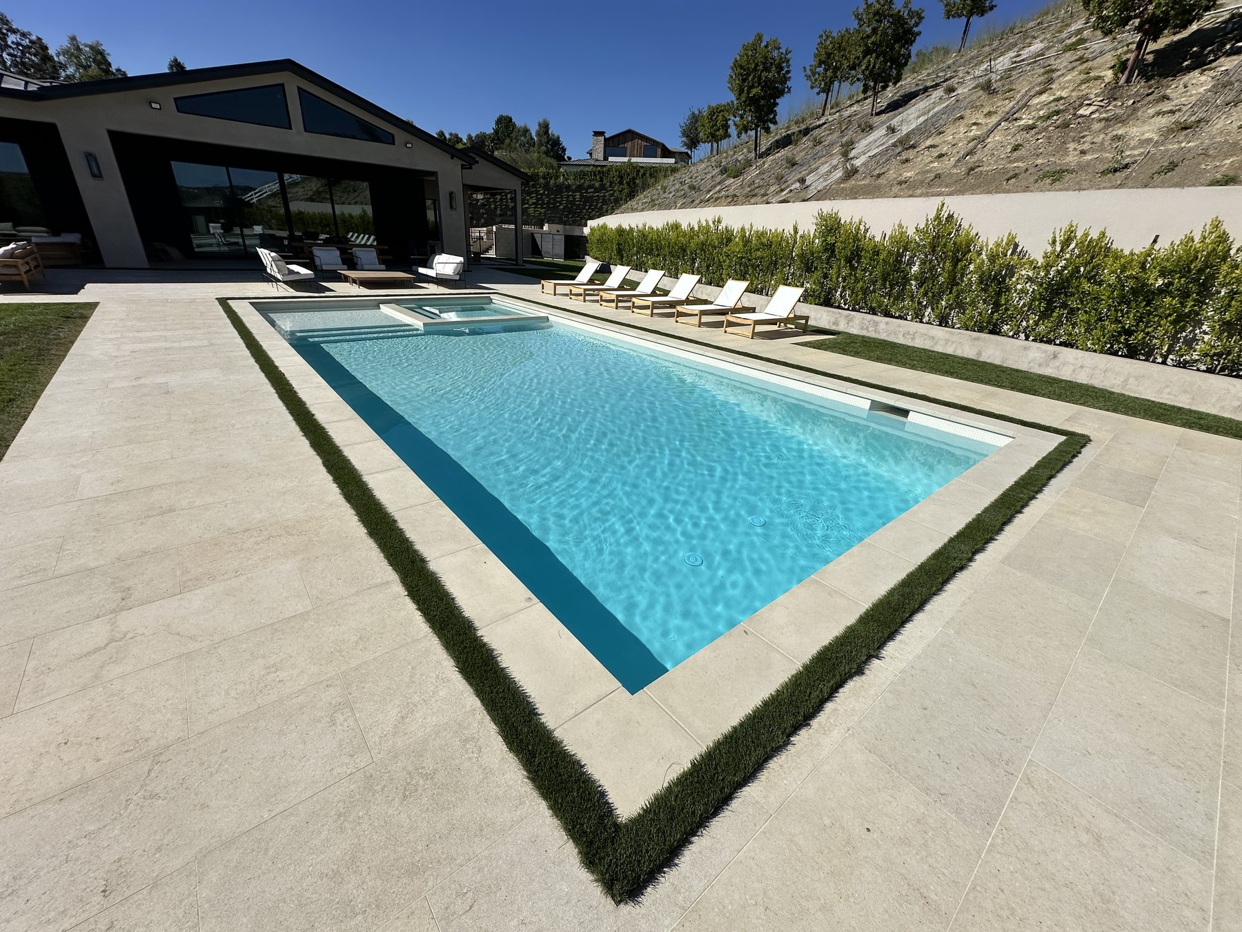 Custom luxury pool in Hidden Hills CA