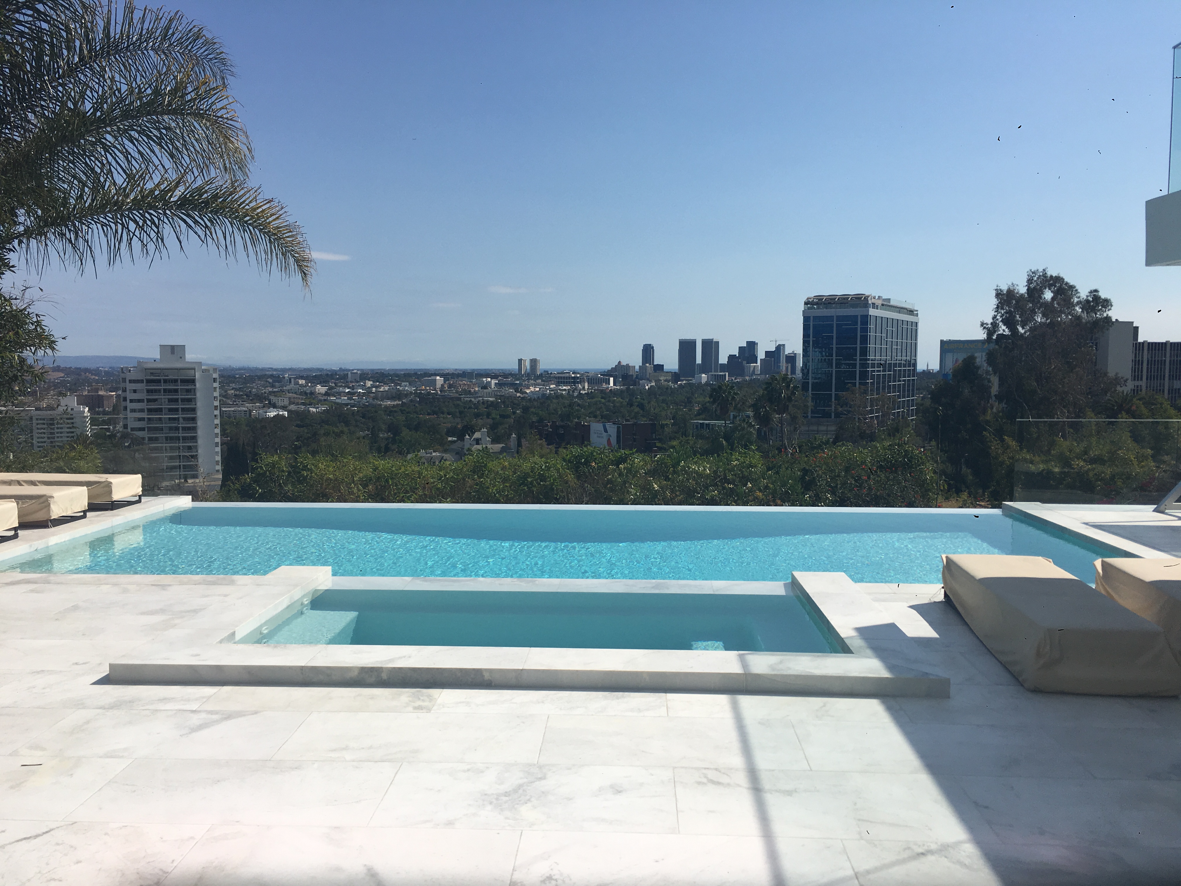 Infinity pool in Pacific Palisades CA
